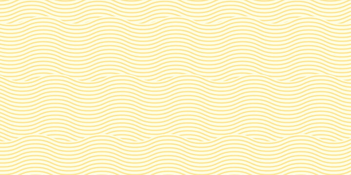 Yellow instant noodle, pasta and spaghetti texture with geometric wavy lines. Ramen, pasta vector pattern. Background abstract food illustration