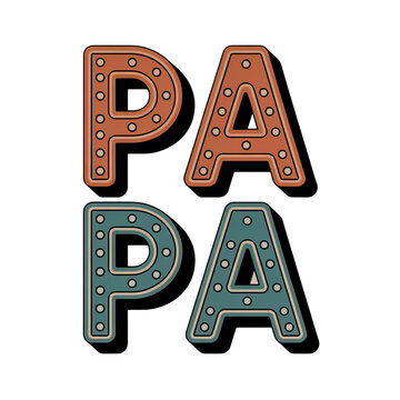 Colorful stylized text logo with letters PA PA in vibrant gradient colors isolated on transparent background
