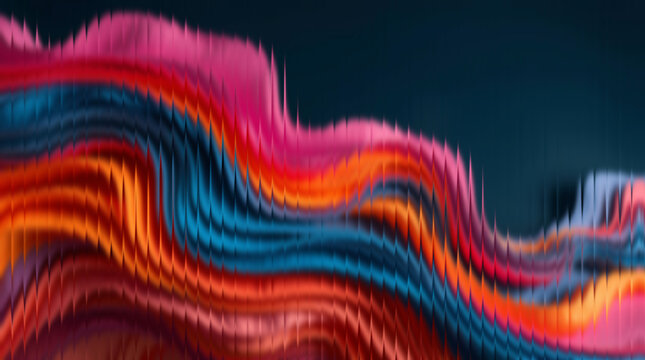 Colorful wavy pattern background for web design and social media, abstract gradient waves