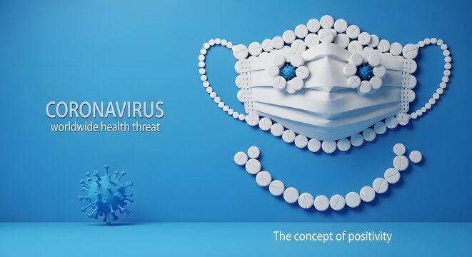 Coronavirus worldwide health threat concept of positivity