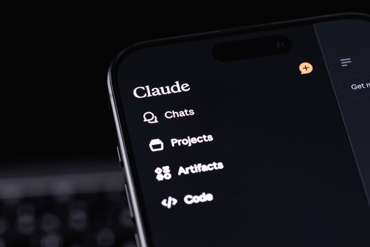 Claude AI by Anthropic mobile app on a screen smartphone iPhone. Claude is a family of large language models developed by Anthropic. Batumi, Georgia - March 25, 2026