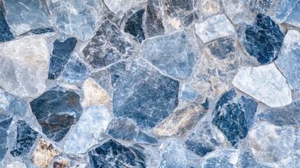 Obraz premium Blue grey quartz stone wall background texture