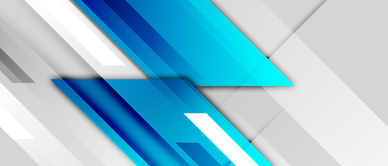 Paper layer stripes blue abstract background