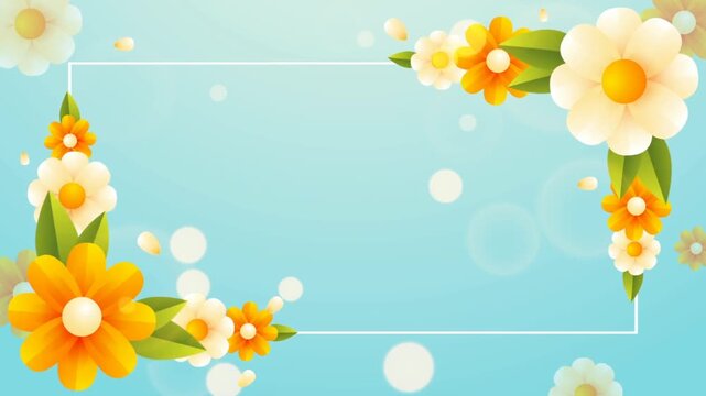 spring flowers border