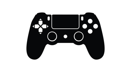Playstation 4 controller silhouette gaming icon isolated on white background © Arfan24