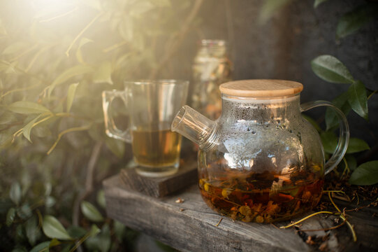 infusiones tetera colores flores 