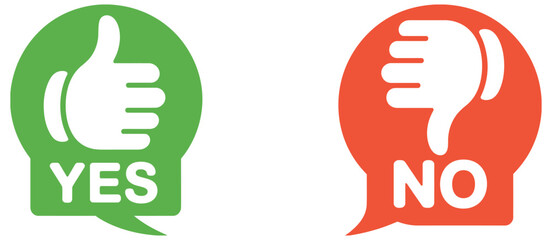 Thumb up and thumb down like and dislike colored icon set representing approval rejection rating system feedback and social media interaction buttons UI elements vector ©   welcome SAIFUL