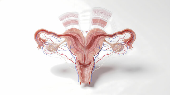 Female Reproductive System Diagram With Fallopian Tubes And Ovaries