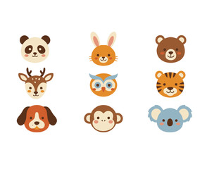 Fototapeta premium set of funny animals