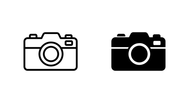Camera Icons: Photography, Digital Imaging, and Photo Equipment Symbols