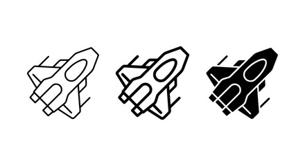 Rocket Ship Icons: Spacecraft, Spaceship, and Jet Vector Graphics © Mitu