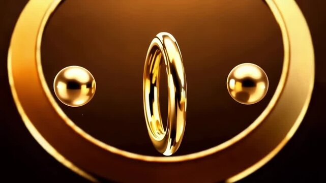 Golden key in keyhole with shiny gold Shiny gold abstract background motion