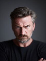 Fototapeta premium Angry man face expression, emotion concept