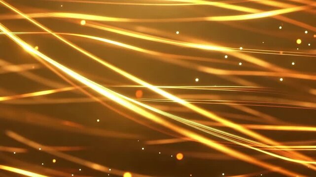 Abstract golden glowing background with stars and light effects Premium gold abstract background video