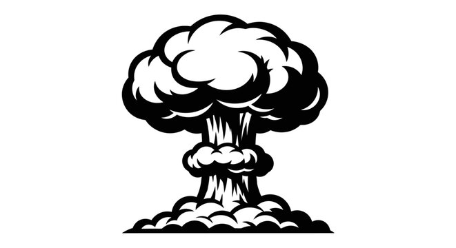 Nuclear Cloud Icon: A dramatic depiction of a mushroom cloud, a symbol of immense power and potential devastation. A powerful visual of a singular event.