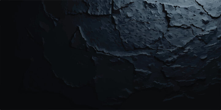 Abstract background texture of a dark natural stone cave wall featuring a rough brown rock surface with a grunge mountain pattern and aged organic material