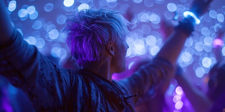 raver is dancing the night away at a club party