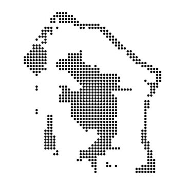 Bora bora island map symbol shape, travel web flat concept icon vector illustration .