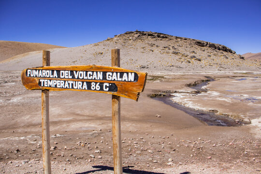 Fumarole of the Volcano Galan, Catamarca, Argentina