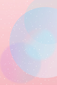 blank space pastel pink and blue background with circles