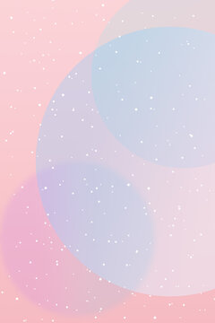 blank space pastel pink and blue background with circles