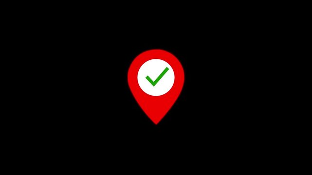 Check Mark Location Pin Animation