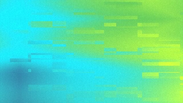 abstract glitch animation background blends blue and green hues softly. Horizontal digital glitch lines add modern, abstract texture. Cool to warm tones create dynamic visual contrast. Ideal for tech