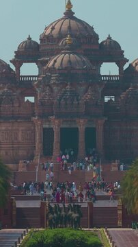 Swaminarayan Akshardham Complex In Delhi, India. Akshardham Is Hindu Temple,