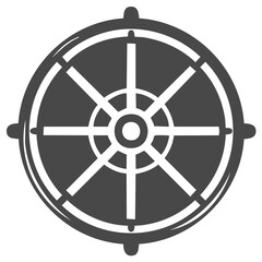 Fototapeta premium Graphic symbol of the Dharma wheel a Buddhist symbol of the teachings of the Buddha