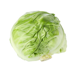 Fototapeta premium One whole fresh cabbage isolated on white