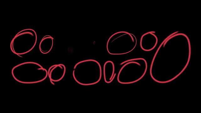 Hand-drawn red circle highlights and scribble overlays for editing and annotations