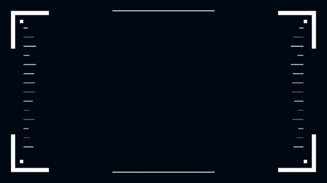 Futuristic digital interface display with HUD elements in dark theme, high-tech design, cinematic motion graphics for tech presentation video