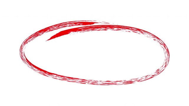 Hand-drawn red circle overlay, animated grunge marker stroke for emphasis and highlighting