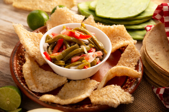 Nopales Salad. Mexican cactus salad, a traditional recipe that is easy, versatile, and very healthy. It can be eaten as a salad or as a side dish in various Mexican cuisine.
