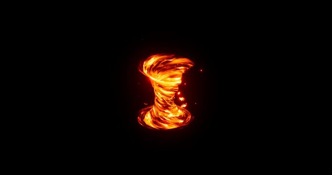 fire storm effect on black background
