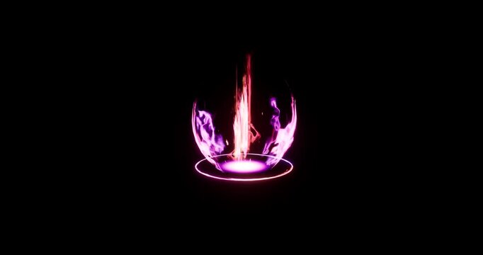 magenta energy explosion effect on black background