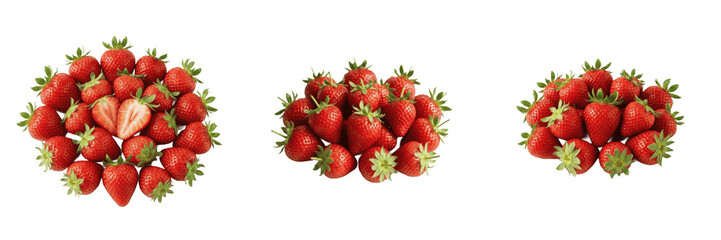 Fresh organic strawberries sweet red berry fruit pile healthy diet vitamin dessert summer juicy © kulan