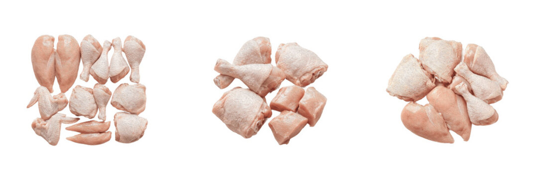 Diced raw pork meat cubes fresh butcher protein chunk food cooking dinner beef ingredient