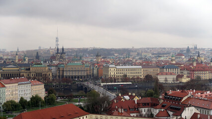 Obraz premium View of the landscape of Prague, Czech Republic.