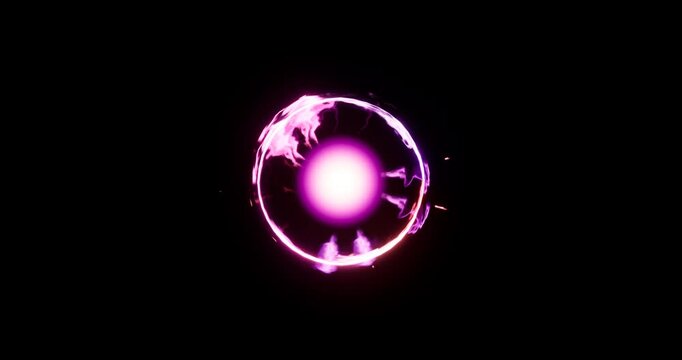 magenta energy explosion effect on black background