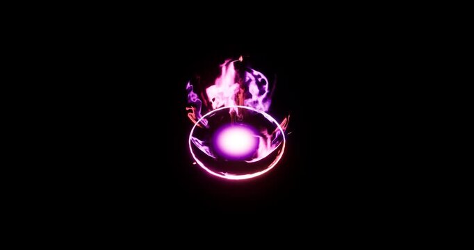 magenta energy explosion effect on black background