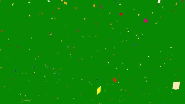 Confetti explosion and falling particles on transparent background, luxury gold and red confetti, particles falling elegant celebration animation for awards night success milestones. 4k background,