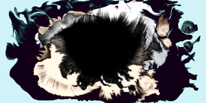 ink transition splatter blot spreading left to right turbulent moving abstract painting animation background new cool nice motion dynamic beautiful 3d rendering 4k footage