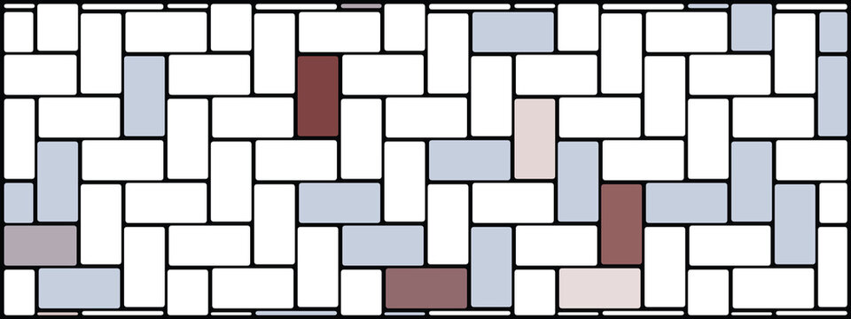 Pavement Stone Paver, Block Pavement Cobblestone, Block Pattern Cobble. Modern Abstract Background with Stylish Geometric Mosaic Concept.