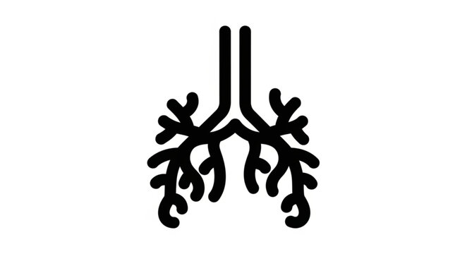 Abstract illustration of human lungs and bronchi.