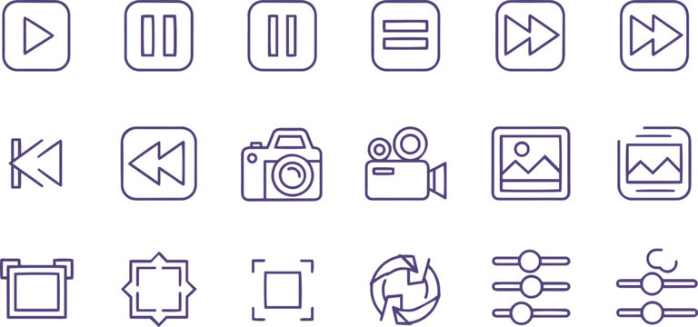 Professional Business Monitoring, Inspection, and Statistics Symbols