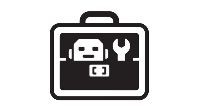 Tool kit icon with wrench, socket, and service symbols for professional maintenance and repair services
