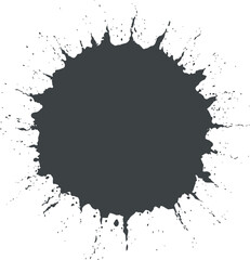 Fototapeta premium Dark gray ink splatter on white background