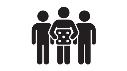 People with gaming controller icon showing pro esports teamwork and competitive gameplay featuring player, team, gamepad with console and avatar © TAIFUR