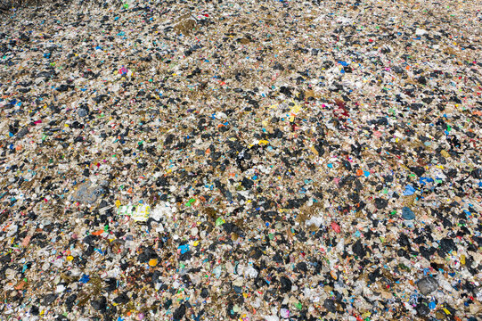 Aerial view of landfill close to the city of Valladolid, Mexico.